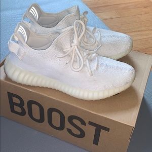 Triple White Ultra Boosts 350 V2